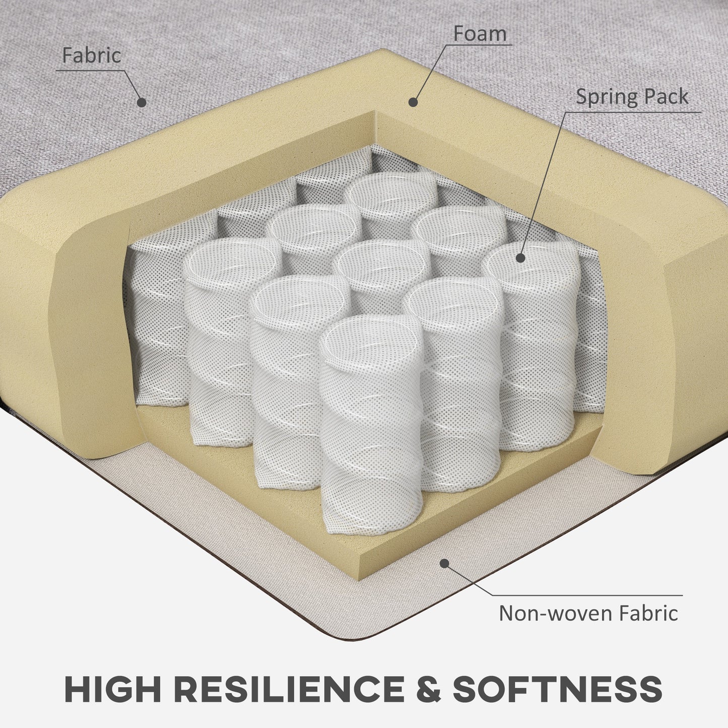 US Local Gray Fabric Tufted Club Accent Chair With Removable Cushion, Wooden Legs