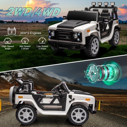 US Local 12v7a 30wX2 Four-wheel Drive Leather Seats Can Be Started With One Button, Forward And Backward, High And Low Speed, Music, Headlights, Power Display, And Two Doors Can Be Opened