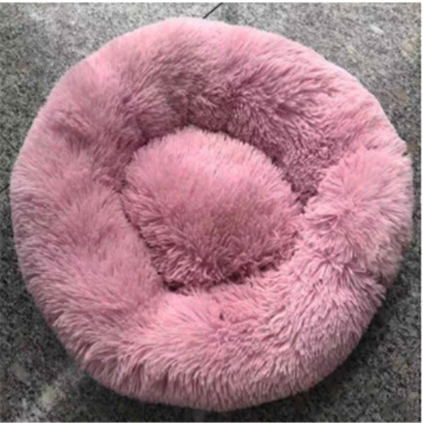 US Local Round Long Hairy Autumn And Winter Nest Pad Cat Mattress