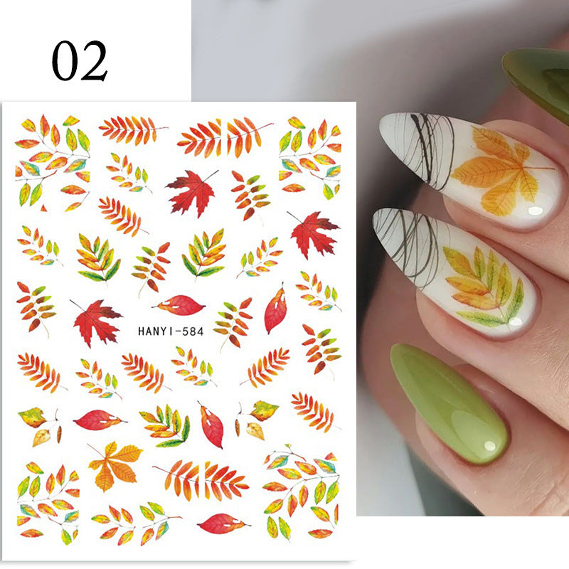 Maple Leaf Nail Enhancement Stick New Thanksgiving Day 3D Back Glue