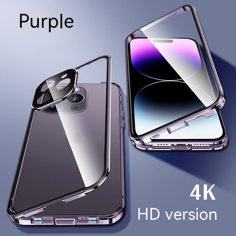 USA Local Peep-proof Magnetic Glass Double-sided Buckle Phone Case