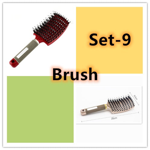 US Local Hairbrush Anti Klit Brushy Haarborstel Women Detangler Hair Brush Bristle Nylon Scalp Massage  Teaser Hair Brush Comb