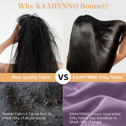 US Local Silk Bonnet For Sleeping Women, Satin Hair Bonnet For Sleeping For Wavy Curly Natural Hair Women Men