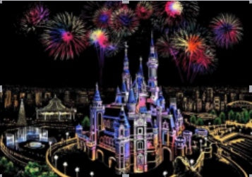 US Local Decorative painting scratch Scraping painting drawing paper world Sightseeing pictures decoration birthday gifts