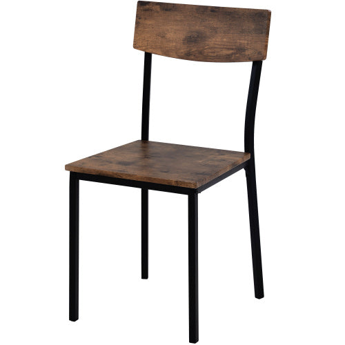 UK Local Dining Table Chair And Bench Set 6 Wooden Steel Frame Industrial Style Kitchen Dining Table Set