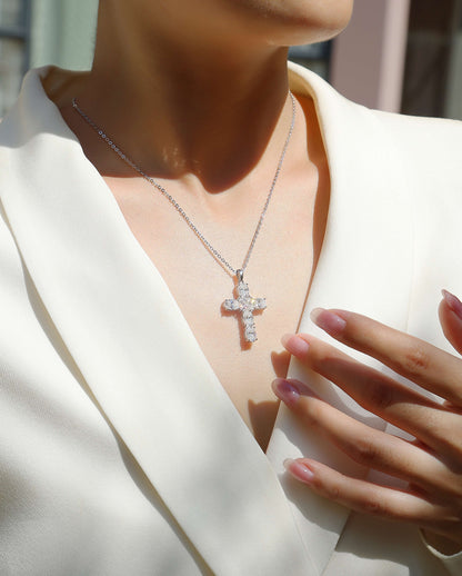 US Local Soul Guidance - Fashionable Jewelry Pendant Set With Moissanite S925 Sterling Silver And Platinum-plated Diamond, Moissanite Silver Jewelry