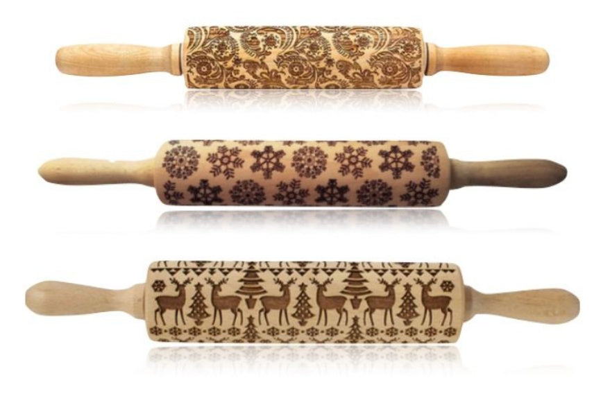 USA Local Rolling Pin Christmas Embossing