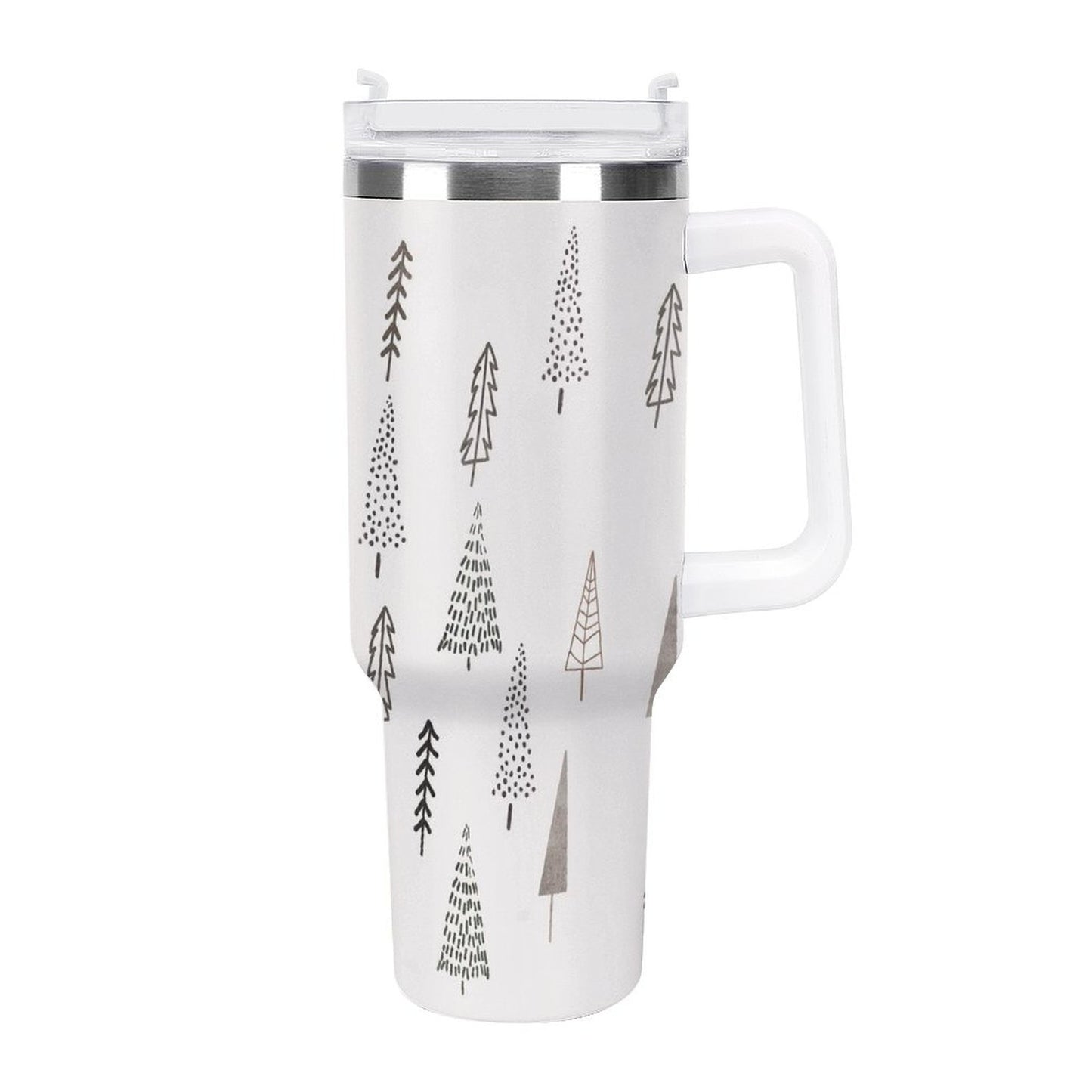 PHDT00081 POD US Local Tumbler 40 oz Large Capacity Car Cup Pine Trees, Christmas