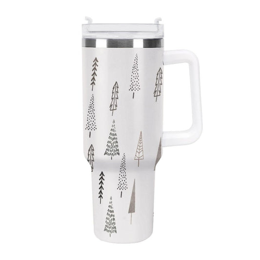 PHDT00081 POD US Local Tumbler 40 oz Large Capacity Car Cup Pine Trees, Christmas
