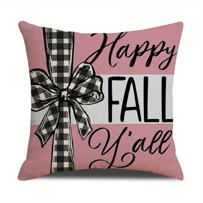 US Local 4 Pack Fall Pillow Covers 18x18in Farmhouse Pumpkin Maple Leaf Cushion Case Autumn Sofa Couch Decor For Autumn Thanksgiving Harvest Decorations