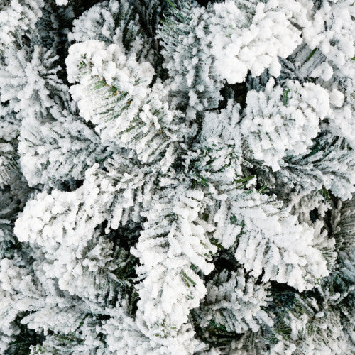 US Local 3 Pcs Flocked Artificial Christmas Tree Set With Lights, 4ft 5ft 6ft Christmas Snow Tree Set, Christmas Decor