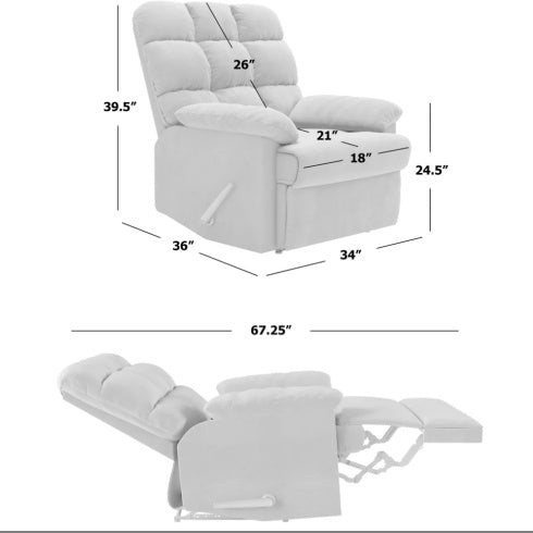 US Local The Granada Recliner In Sage Gray