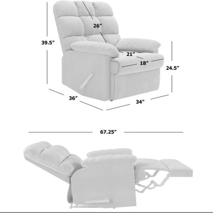US Local The Granada Recliner In Sage Gray