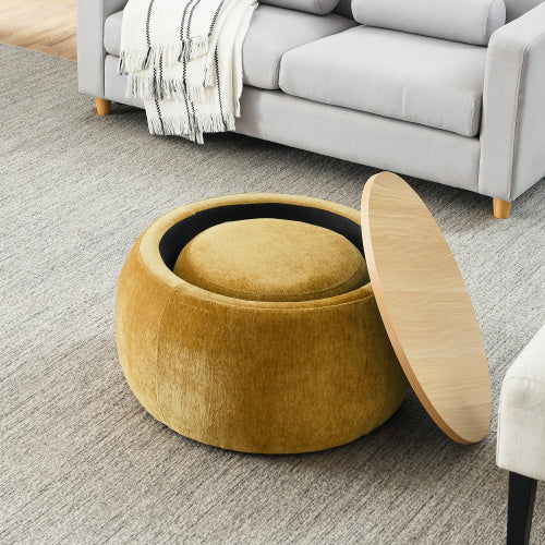 US Local Circular Storage Footstool 2-in-1 Function