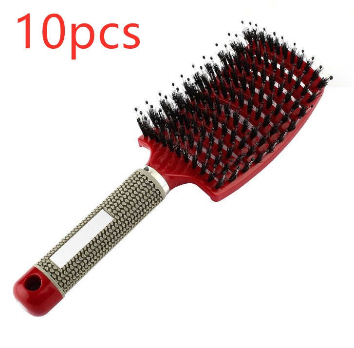 US Local Hairbrush Anti Klit Brushy Haarborstel Women Detangler Hair Brush Bristle Nylon Scalp Massage  Teaser Hair Brush Comb
