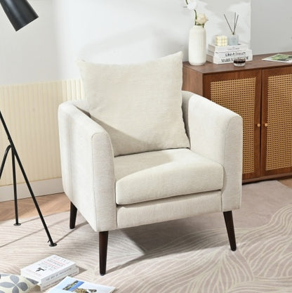 US Local Upholstered Armchair With Solid Wood Legs
