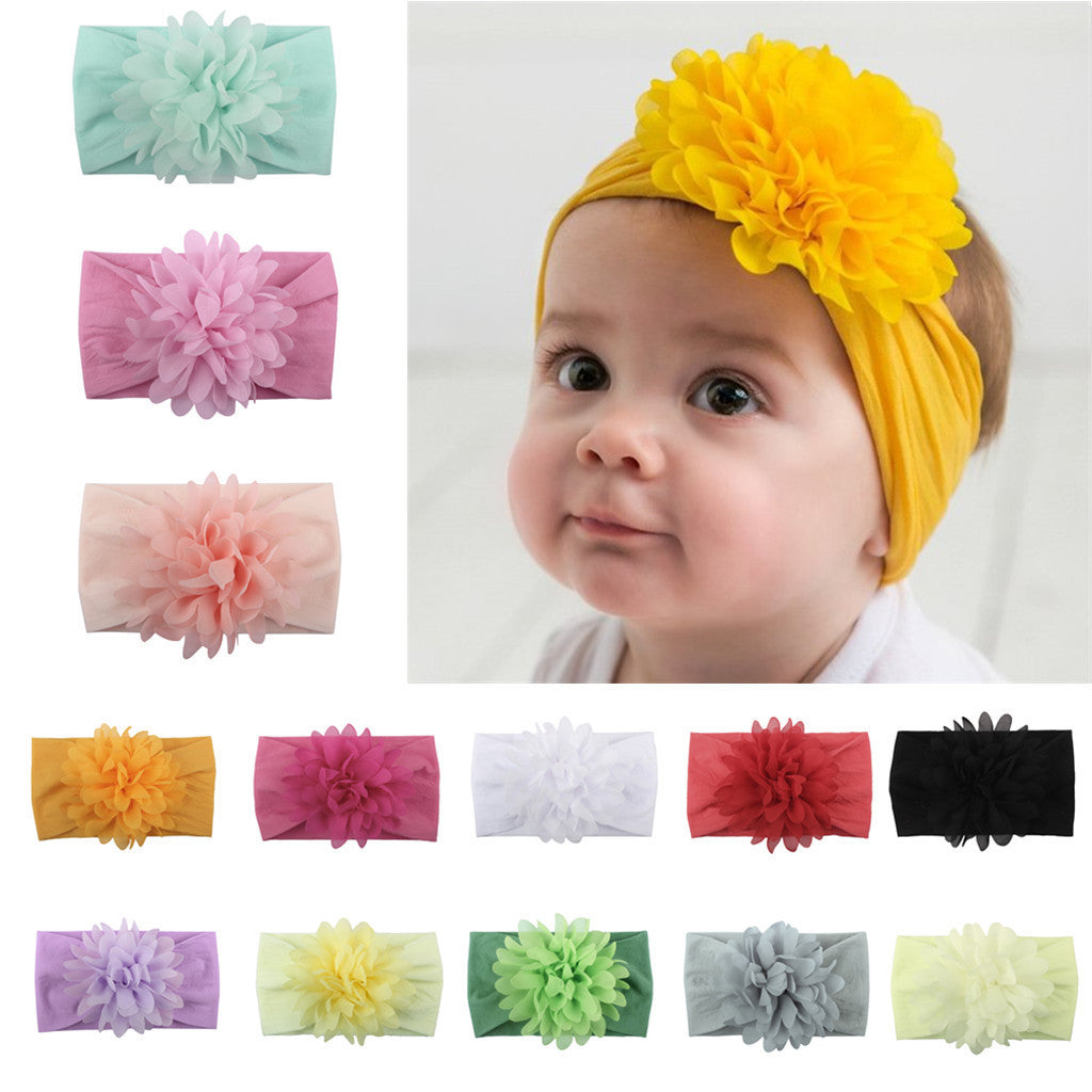 US Local Creative Chiffon Flower Headband Baby Hair Accessories Cute Princess Headband