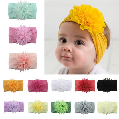 US Local Creative Chiffon Flower Headband Baby Hair Accessories Cute Princess Headband