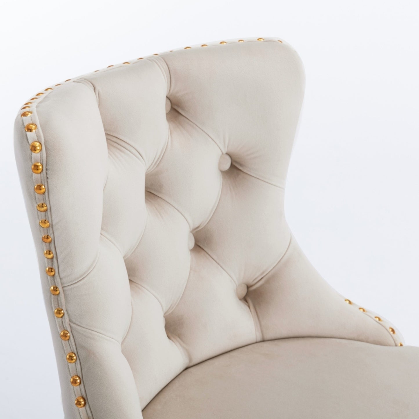 US Local A&A Furniture,Golden Swivel Velvet Barstools Adjusatble Seat Height From 25-33 Inch