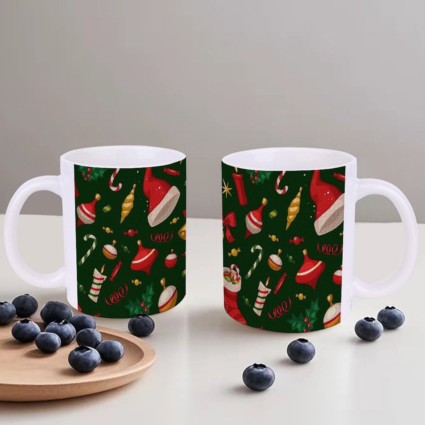 POD US Local White mug with full print, Christmas Sock 0086