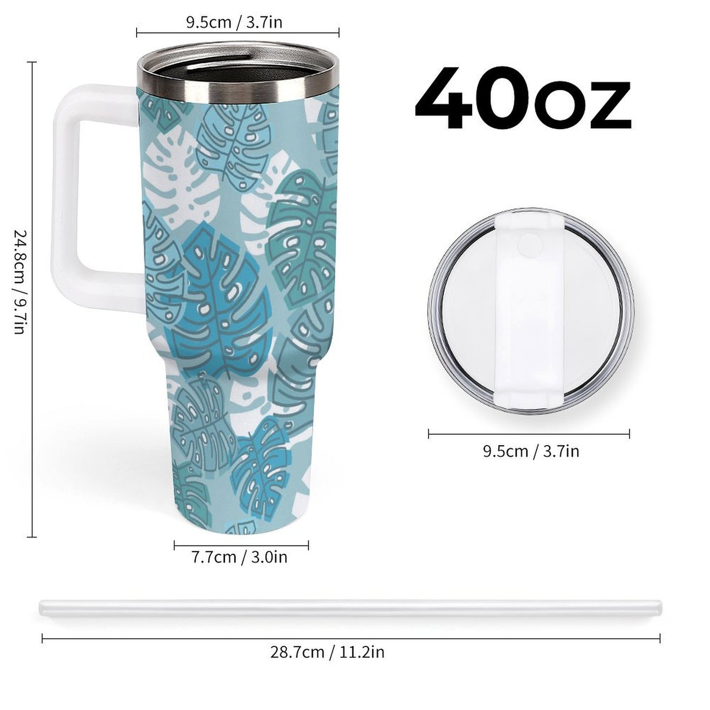 PHDT00121 POD US Local Tumbler 40 oz Large Capacity Car Cup Leaves