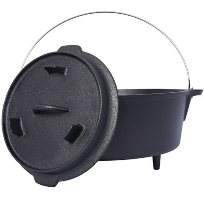US Local Outdoor Camping Deep Pot, Suitable For Camping Fireplace Cooking Barbecue Baking Campfire
