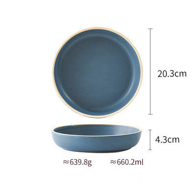 US Local Pure Color Matte Ceramic Plate