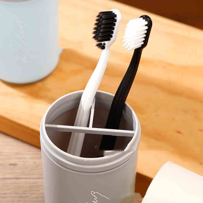 Plastic Portable Toothbrush Box Travel Toothbrush Cup Set