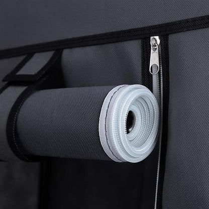 US Local Portable Clothes Closet Wardrobe With Non-woven Fabric And Hanging Rod Quick And Easy To Assemble Gray