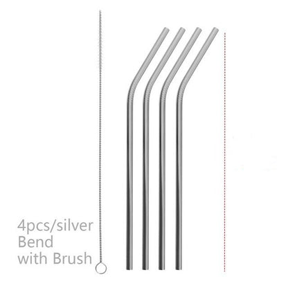 US Local Colourful Reusable Stainless Steel Straws