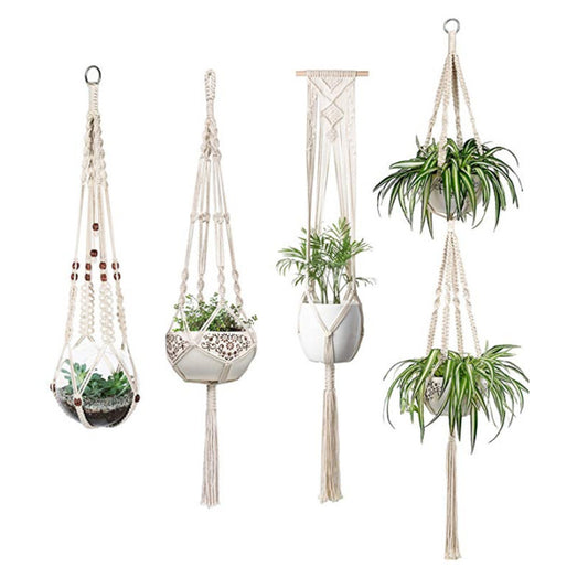 USA Local 4 Pack - Macrame Hanging Baskets