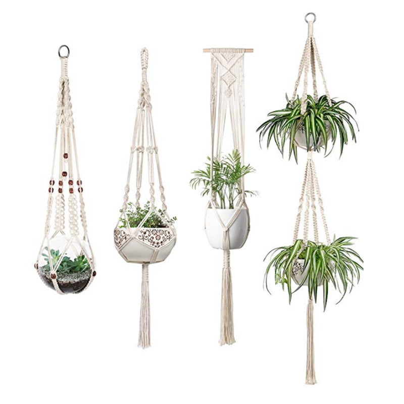 USA Local 4 Pack - Macrame Hanging Baskets
