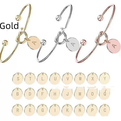 Titanium Steel 26 English Letters Bracelet Diy Love Heart