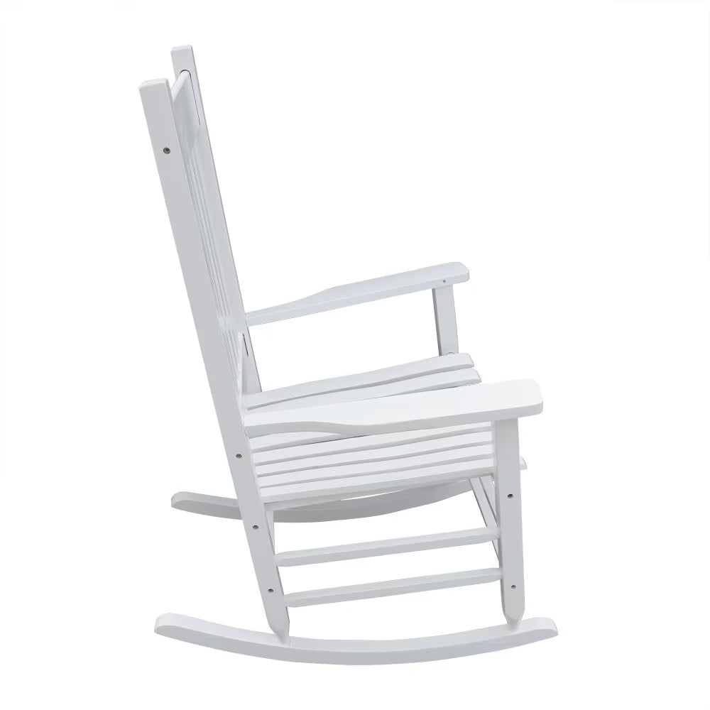 US Local Wooden Porch Rocker Chair WHITE
