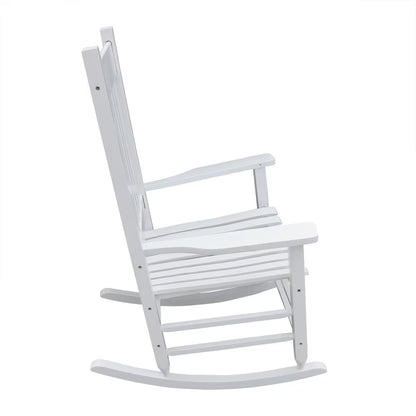US Local Wooden Porch Rocker Chair WHITE