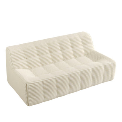 US Local Sofa, Full Sponge Compression Corduroy 3 Seat Sofa, Modern Minimalist Style Corduroy Sofa, Comfortable Compression Sofa, Space Efficient Design   Beige