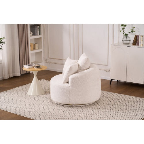 US Local LY-031WH SWIVEL COMPRESSION CHAIR Single-seat Compression Chair, Crochet Yarn Material, Full Sponge Compression Swivel Chair,Compression Chair For Home Living  Home Furniture  Apartment  Hotel Office