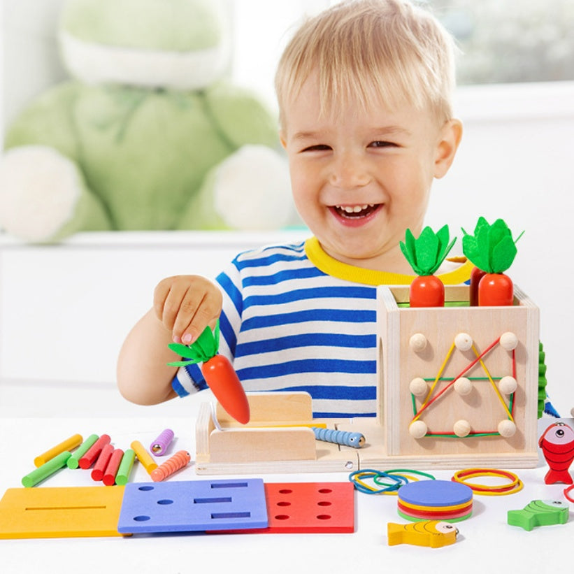 Multifunctional Stick Pulling Radishes Building Blocks For Infant Color Matching Intelligence Box Toy