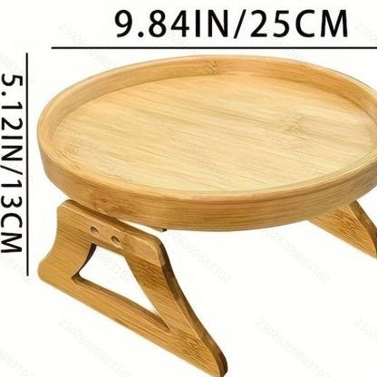 Potable Sofa Tray Table Wood Armrest Clip-On Tray Practical TV Snack Tray For Remote Control Coffee Snacks Home Accessories