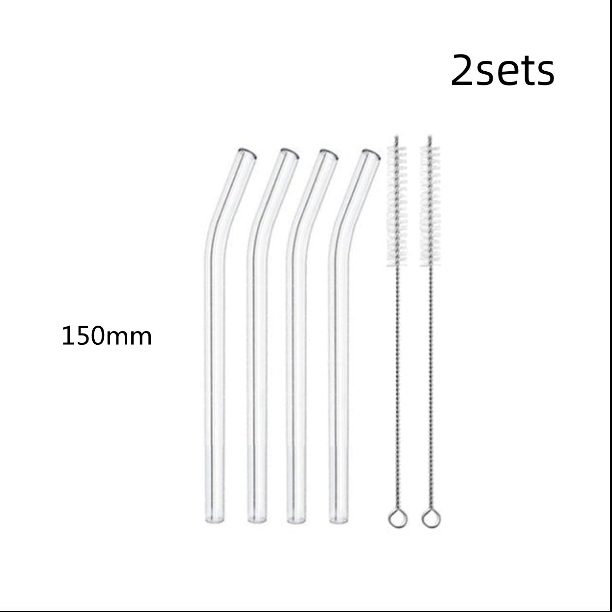 Glass Straws, Pearl Milk Tea Coarse Drinking Straws, Non-disposable Transparent Water Cups, Long Straws
