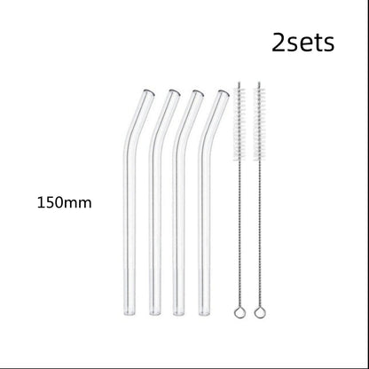 Glass Straws, Pearl Milk Tea Coarse Drinking Straws, Non-disposable Transparent Water Cups, Long Straws