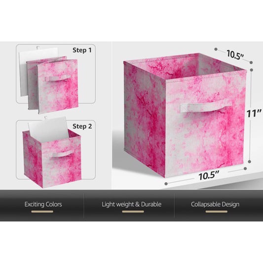 Colorful Foldable Storage Box, 6 Packs Of Foldable Storage Box With Handle