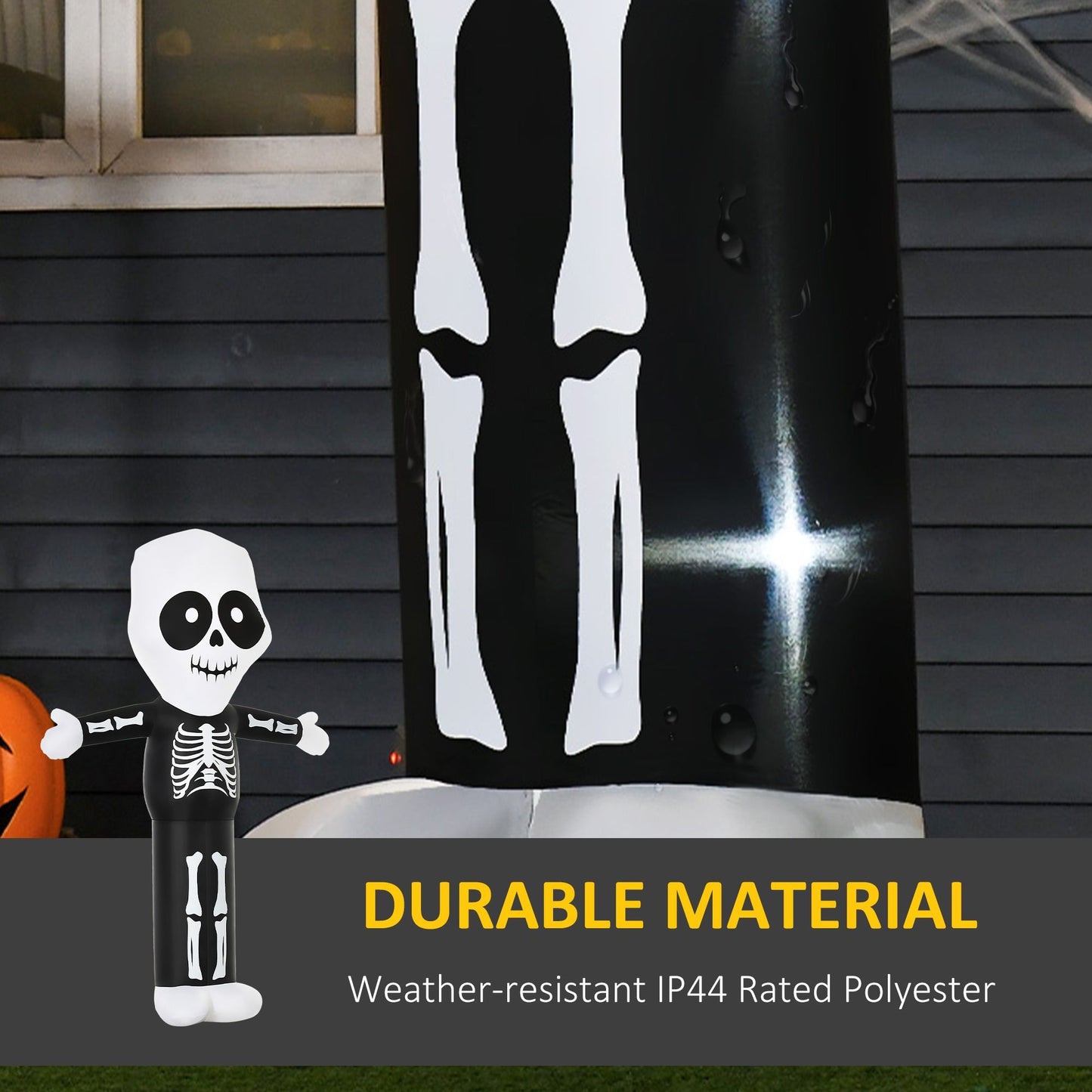 CA Local 10ft Halloween Inflatable Skeleton Ghost Decoration, LED Lighted For Home Indoor Outdoor Garden Lawn Decoration Party Prop
