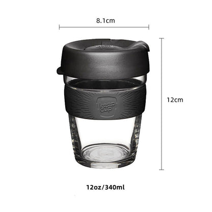 Coffee cup ins wind portable female water cup transparent glass