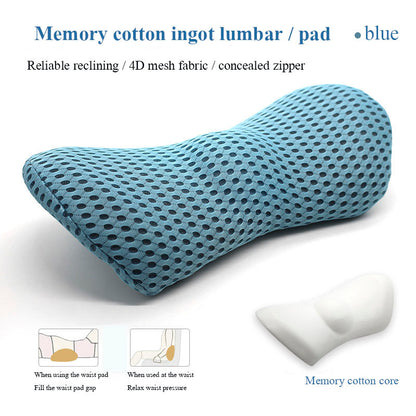 US Local Lumbar Support Pillow For Side Sleepers Pregnancy Relieve Hip Coccyx Sciatica Pain Machine Chair Back Cushion Waist Car Seat