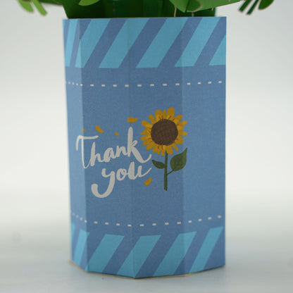 Color Printing Hundred Flowers Greeting Card Three-dimensional Paper Sculpture Thanksgiving Gift Card