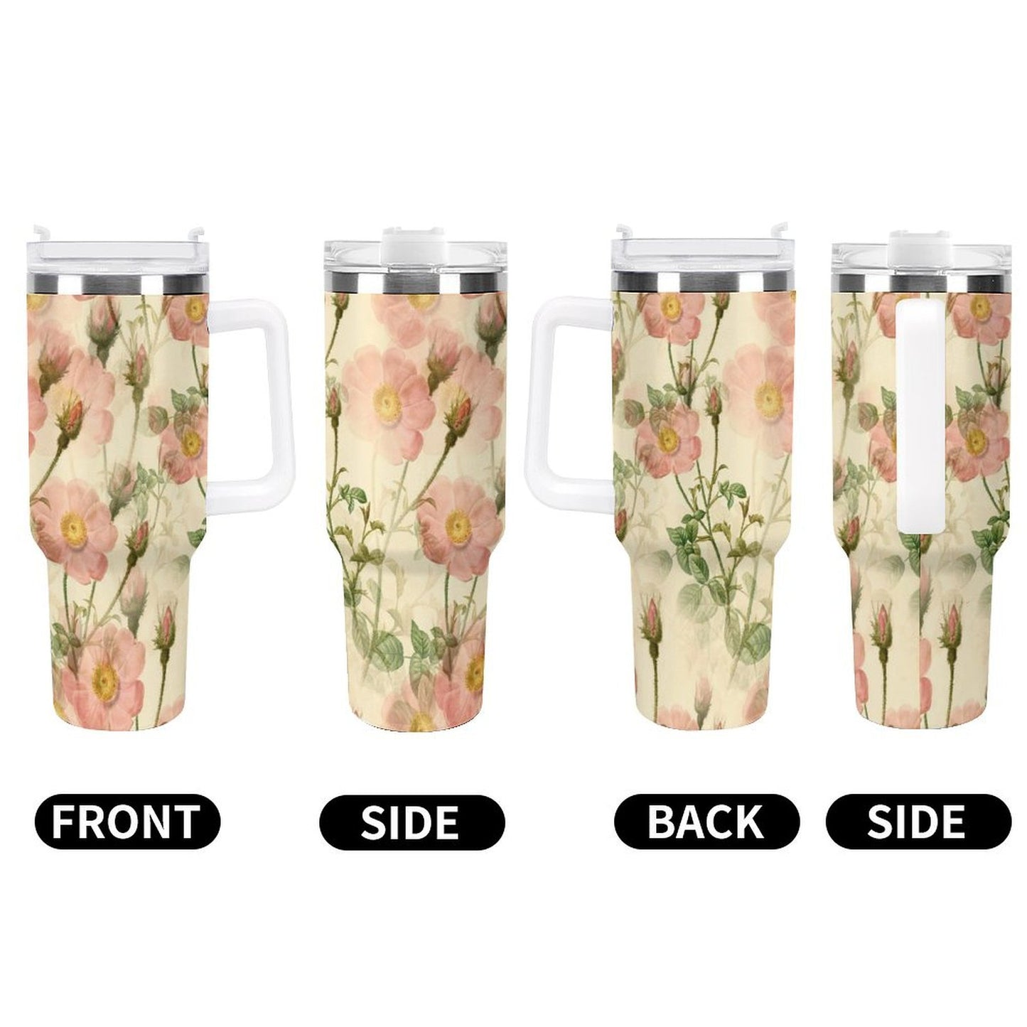 PHDT00118 POD US Local Tumbler 40 oz Large Capacity Car Cup Flowers