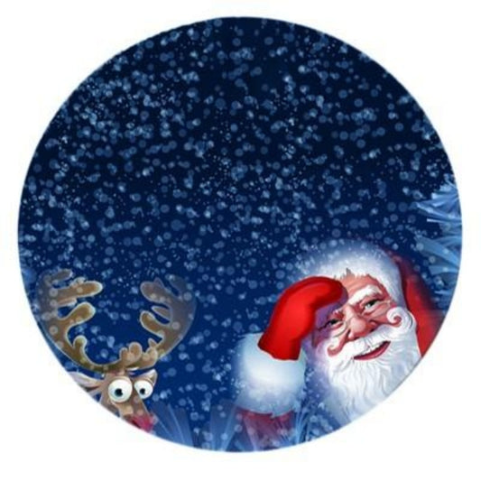 US Local Elastic Edge Fits Santa Claus Christmas Tablecloth