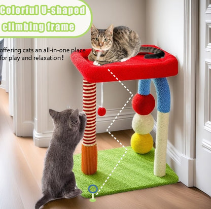 US Local Cat Tree With Built-in Bed - Multi-Function Cat Furniture With Sisal Scratcher, Interactive Toys, And Cozy Resting Spots For Cats