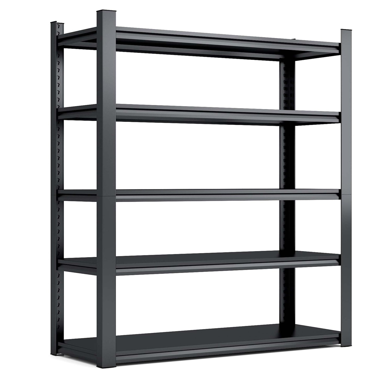 US Local 5 Tier Metal Shelves For Storage Garage Shelving 2000LBS Heavy Duty Storage Shelves Adjustable Garage Shelf Industrial Shelving Unit Storage Utility Rack,Black
